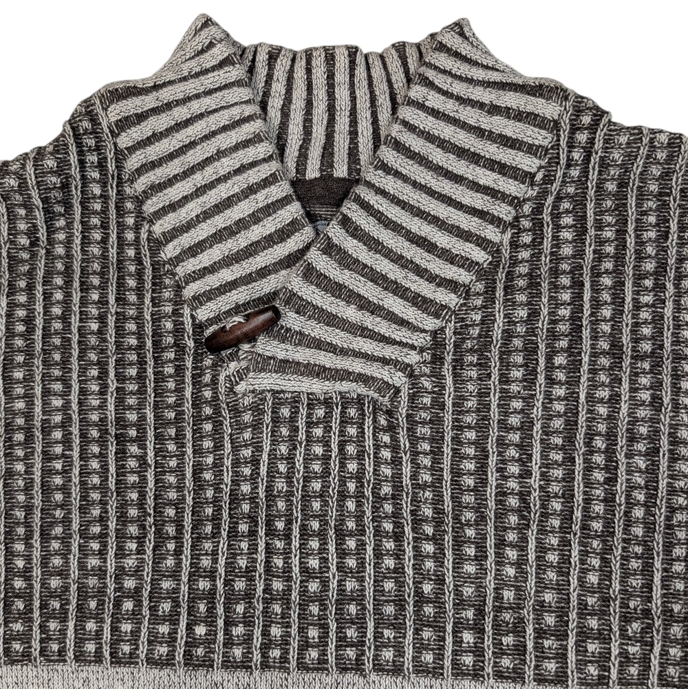 Method Grayscale Waffle Knit Pull Over Sweater W … - image 2